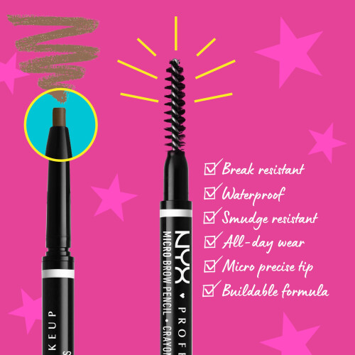 NYX PROFESSIONAL MAKEUP Μικρό Μολύβι Φρυδιών, Μολύβι Φρυδιών - Γκρι 1
