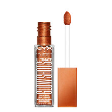 NYX PROFESSIONAL MAKEUP Ultimate Glow Shots, Flytande Ögonskugga, Långvarig Lyster med Vitamin C - Wow Cacao