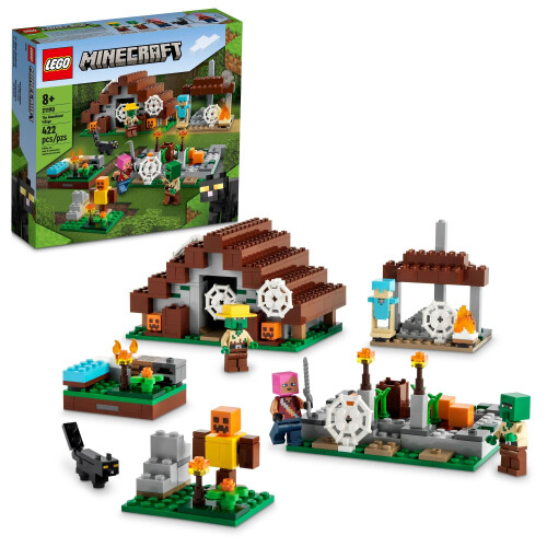 LEGO LEGO Minecraft Το Αφημένο Χωριό 21190, Σετ Ζωντανών Ζόμπι, Δώρο για Παιδιά 8+