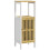 Homcom HOMCOM Bathroom Floor Cabinet Bamboo Bathroom Cupboard with Adjustable Shelf 2