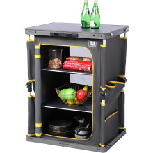 Compact Camping Storage, Pop Up Folding Camping Kitchen Unit, Camping Furniture Camping Cupboards Cabinet Outdoor