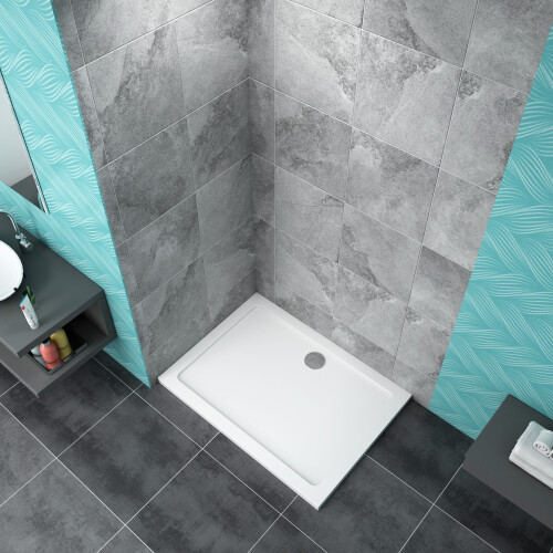 (1000x800mm) 30mm Slimline Tray Square/Rectangle + Waste Trap