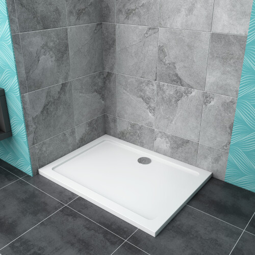 (1000x800mm) 30mm Slimline Tray Square/Rectangle + Waste Trap 2