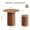 (Walnut surface + walnut bottom) 0.8 m diameter dining table with 4 stool sets 6