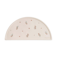 mushie Silikon-Tischset fr Kinder | BPA-freies, rutschfestes Design (Rosa Blumen)