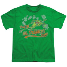 Trevco Sportswear LT155-YT-3 Looney Tunes Michigan J Youth Short Sleeve T-Shirt, Kelly Green - Large