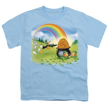 Trevco Sportswear LT157B-YT-2 Looney Tunes Mine Mine Mine Youth Short Sleeve T-Shirt, Light Blue - Medium