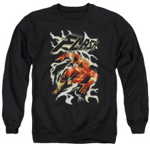Trevco Sportswear JLA697-AS-5 JLA Electric Run Adult Crewneck Sweatshirt, Black - 2X