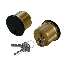 AIsecure messing insteekcilinderslot met 2 SC-sleutelgatsleutels Standaard commerci  le deurslotcilinder 2-pack Storefront-deurslot R