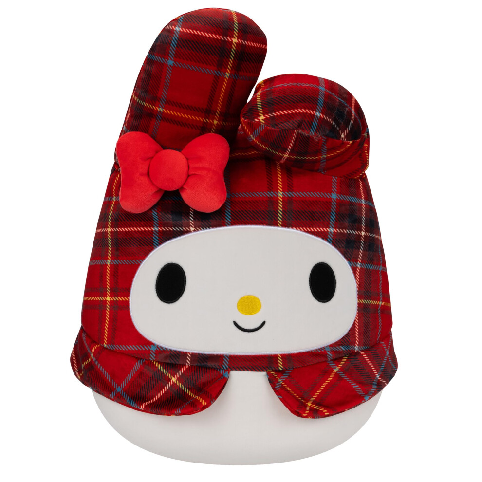 Squishmallows Original Sanrio Peluche My Melody     carreaux rouges de 14 pouces - Grande peluche officielle Jazwares ultra douce