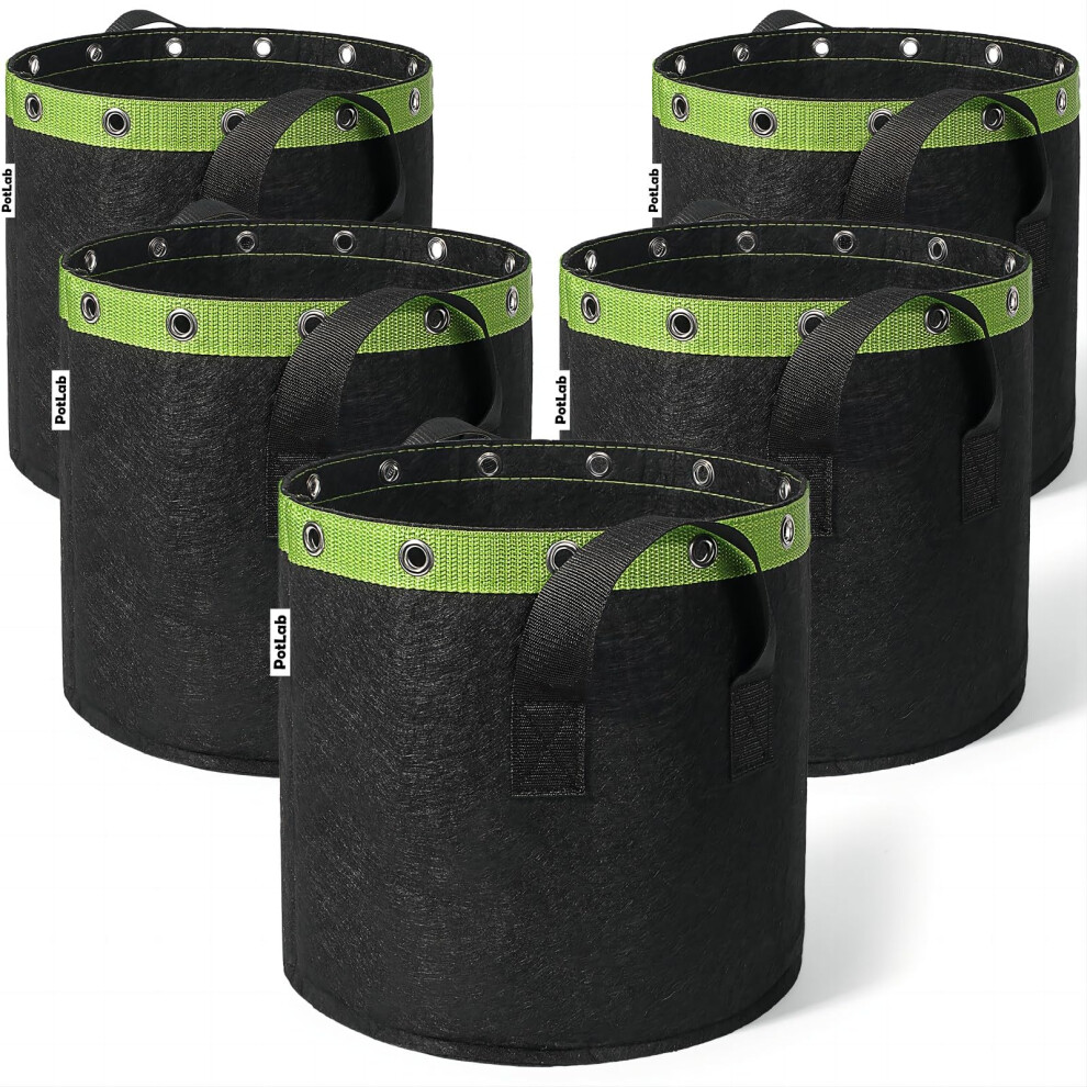 POTLAB 7 Gallon Low Stress Training Grow Bags 5PCS 7 Gallon Fabric Grow Bags 7 Gallon Fabric Grow Pots