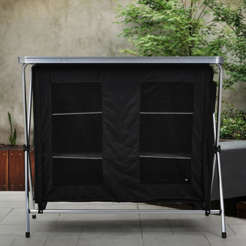 Living And Home 6-tier Portable Aluminium Alloy Camping table 1