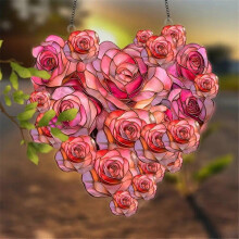 Valentine's Day Heart-shaped Pendant Fashion Style Acrylic Love Theme Party Hanging Heart-shaped Decoration Gift Flye257282