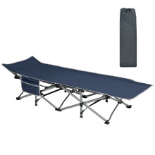 (Navy blue) Adults Side Outdoor Portable Sleeping Bed