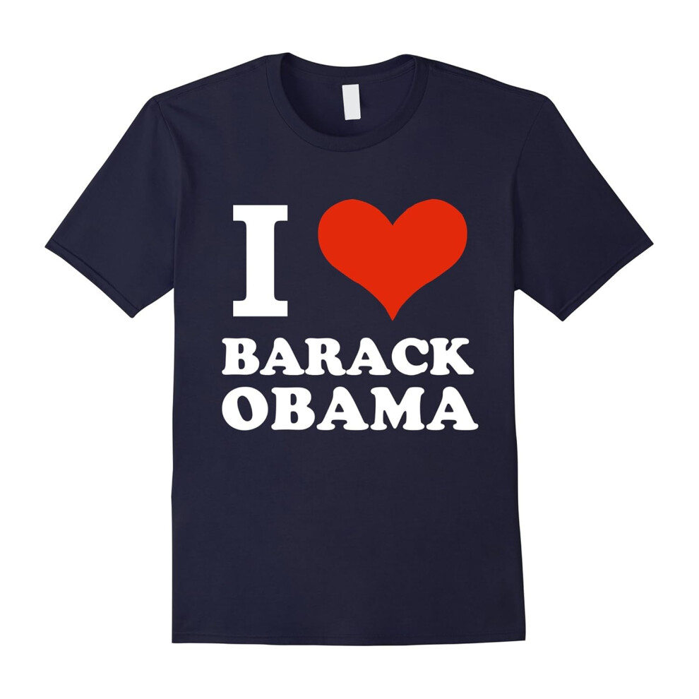 (XL) I love Barack Obama T-shirt President Potus White House-Father's Day