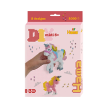 Hama Hanging Box Unicorns Approx 2000 Beads - Pink