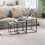 Homcom HOMCOM Nesting Coffee Tables Set of 3 Stacking Sofa Side Tables White 1