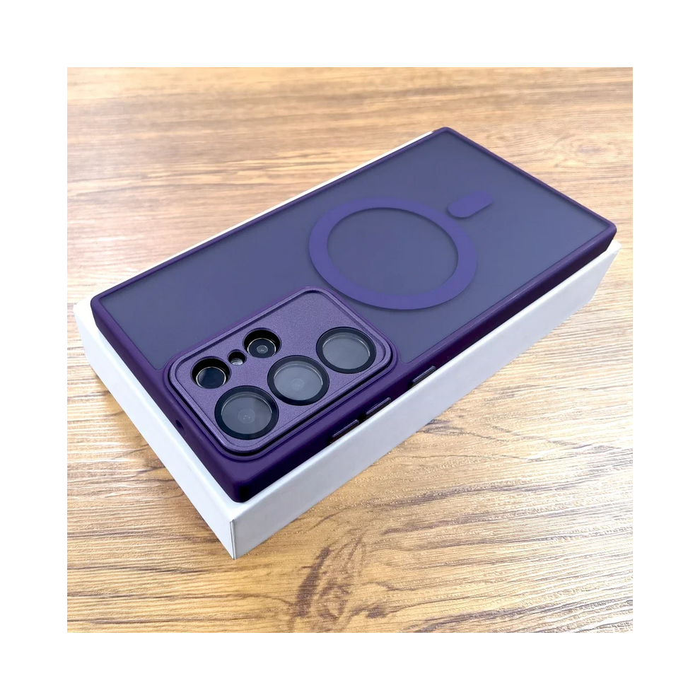 (Dark For Samsung S23) Luxury Matte Case For Samsung Galaxy S25 S24 23 S2 Purple 967854479904