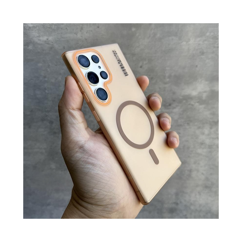 (, For Samsung S22ultra) Luxury Mat Magnetic Wireless Charge Magsafe Case F Gold 967854485028