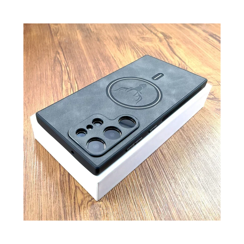 (, Samsung S22 Ultra) Vintage Pu Leather Case For Magsafe Wireless Charg Black 967854484076