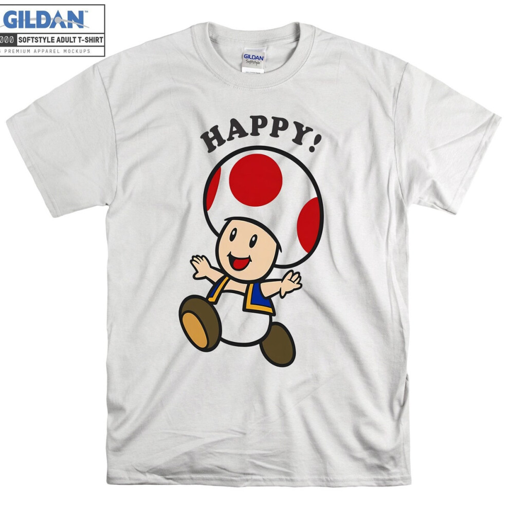Gildan (M) Nintendo Super Mario Toad Stay T-Shirt Men's
