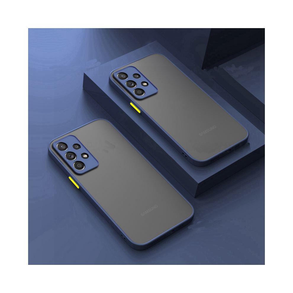 (, A22s 5G) Armor Shockproof Matte Case For Samsung Galaxy A72 Blue 967854504316