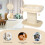 Costway 2-Tier Cat Tree Cat Tower Kitten Activity Center With Cozy Cat Bed 6