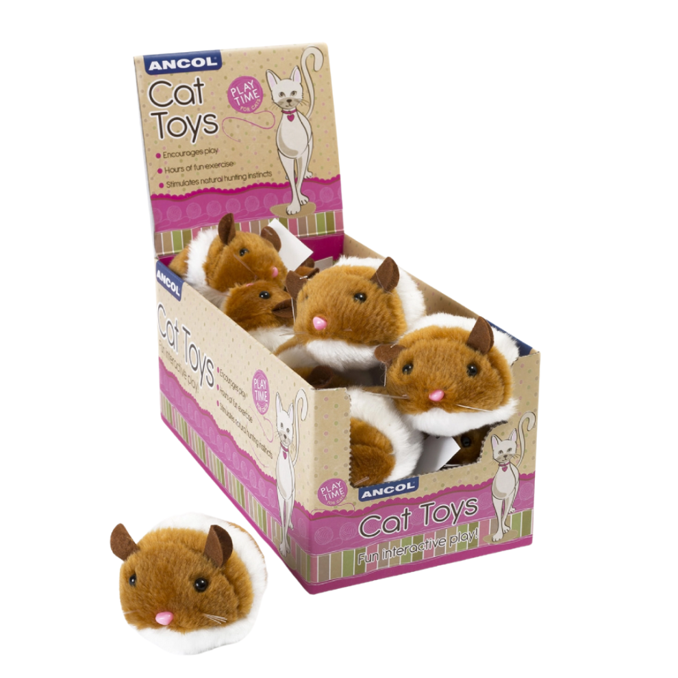Ancol Jittery Mice Cat Toy Interactive & Cuddly Hunting Instincts