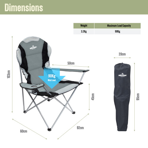 Milestone Camping Deluxe Outdoor Chair 1
