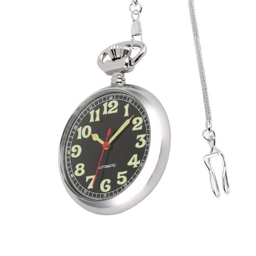 Manual Mechanical Pocket Watch with Luminous Digital Face 2