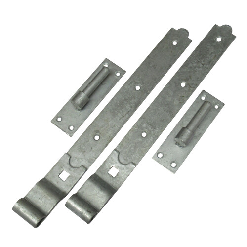 (16") Galvanised Hook and Band Gate Hinges Cranked