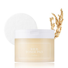 I'm from Rice Toner Pads 140ml 60 Sheets Triple Layered Pads Risextrakt frn Korea fr torr och grov hud