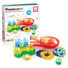 Picassotiles Magnetisk marmor Run Add-On Expansion Pack til magnetfliser Byggesten Maze Construction Toy Kit Uddannelsesstam L?ring Forbedrer kre