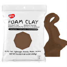 BOHS Brown Modeling Foam Clay - Squishy,Soft, Air Dry -for School Project,Cosplay,Fake Bake, Slime Supplies-1.1 Lbs/ 500 Grams