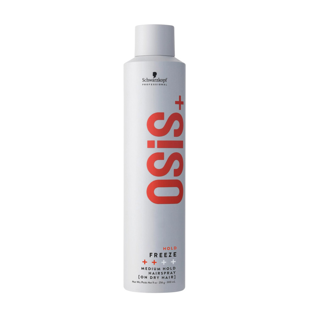 Osis+ Freeze Medium Hold Hairspray 9Oz | All Day Hold And Shine | Heat And Humidity Protection
