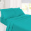 Hearth & Harbor Bed Linen Set - Split King Size  6 Piece  Extra Deep Pocket  Microfiber  Teal 2