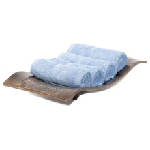 Mosobam 700 GSM Hotel Luxury Salviette 13X13 Set di 4 Allure Blue
