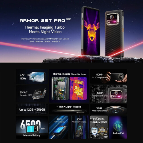 Ulefone Ulefone Armor 25T Pro 5G Rugged Smartphone 12GB+256GB 1