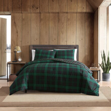 Eddie Bauer - King Bettbezug Set, Weiche & Wendbare Baumwoll Bettwäsche mit Knopfverschluss, 3-teiliges Set
