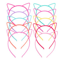 Frcolor Cat Ears Headband 10Pcs Plastic Party Hairbands Costume Daily Decorations Hair Accessories For Women Girls
