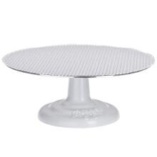 Ateco Suporte Rotativo para Bolos, Turntable de Alumínio e Base de Ferro Fundido, 12 Polegadas