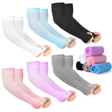 12 paia di maniche di protezione solare UV raffreddamento braccio uomo donna sport con T