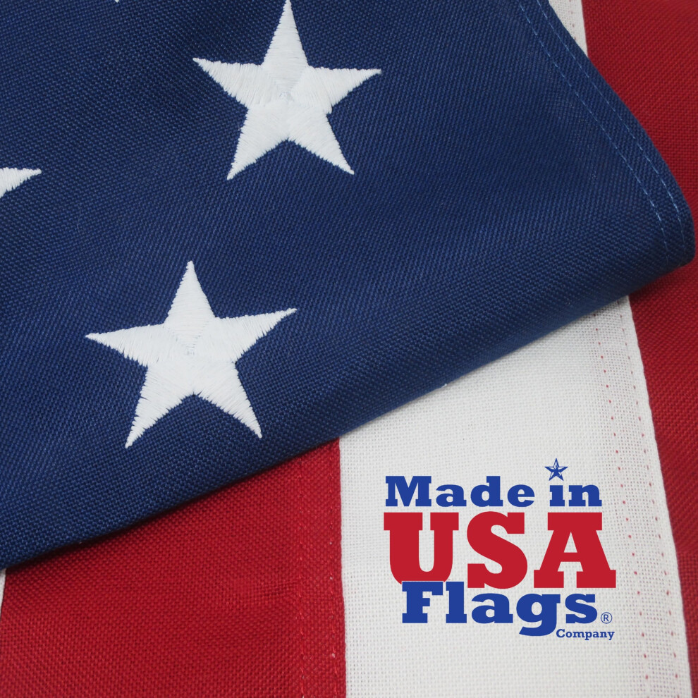 Made In Usa Flags Co - Wytrzymala Flaga Amerykanska 6X10 - Flaga Usa Z Premium Polymax Polymax Poliester Szywki I Haftowane Gwiazdy - Wszystkie F-image