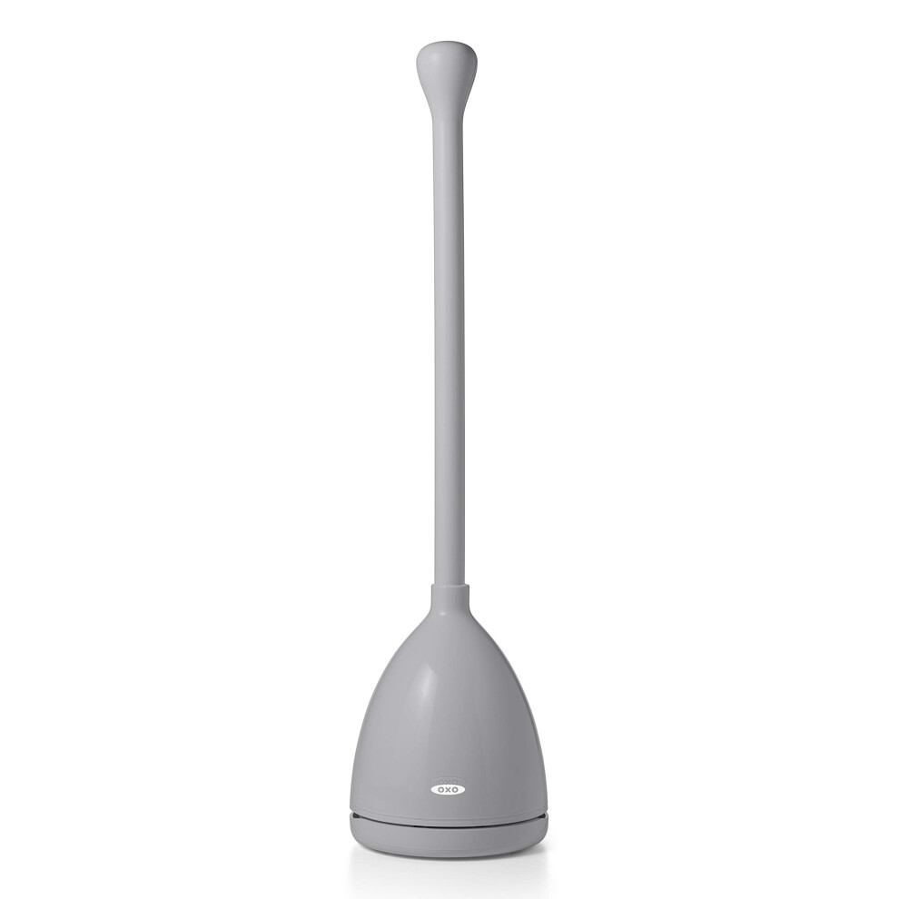 Oxo Good Grips Toilet Plunger With Holder - Gray