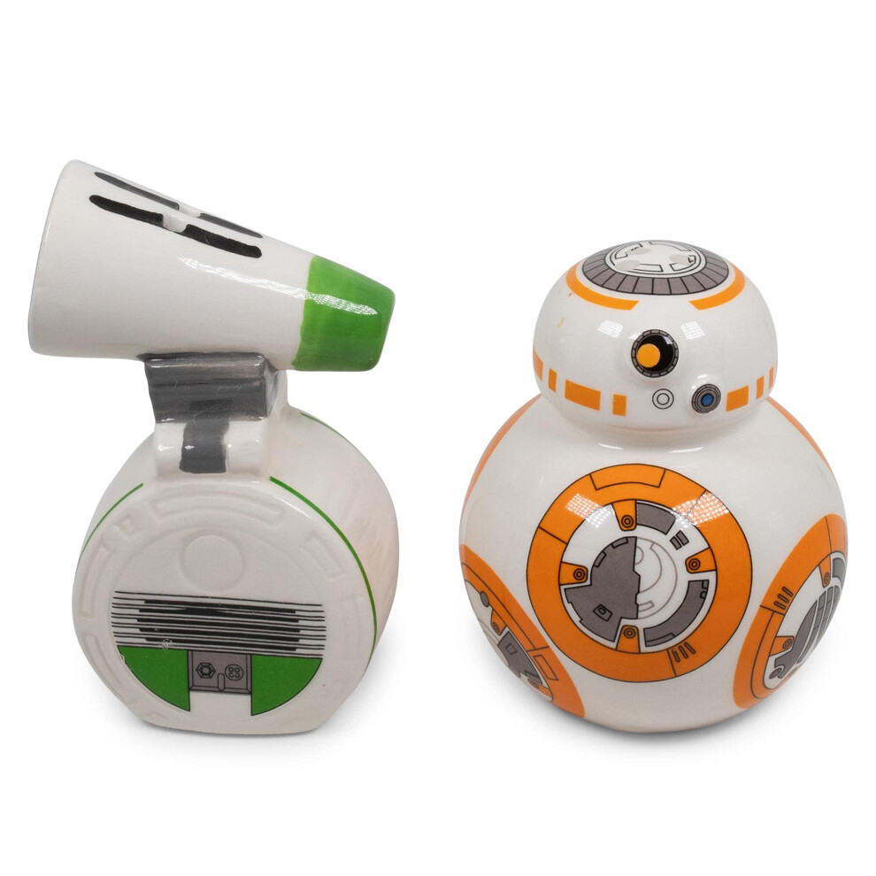 Star Wars BB-8 and D-O ceramic Salt and Pepper Shakers  Set of 2  Spice Dispenser canister Set  Home & Kitchen Decor  Housewarming gifts And collectib