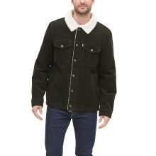 Chaqueta Trucker de Pana Sherpa para Hombre Levi's, Oliva, XX-Large