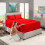 Nestl Queen Extra Deep Pocket Sheet Set - Cherry Red  4 Piece  Microfiber  18-24 Inches Deep  Stripe Pattern 2