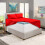 Nestl Queen Extra Deep Pocket Sheet Set - Cherry Red  4 Piece  Microfiber  18-24 Inches Deep  Stripe Pattern 4