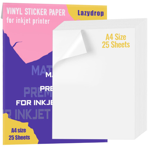 Toile Imprimable Jet D'encre 36x40' - Poly-coton Imperméable - Pour Art Et Affichage