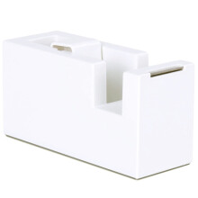 SF ITEM Desktop Tape Dispenser - Silikone skridsikker v?gtet base tape cutter til kontorskole og hjemmeudstyr (ren hvid)